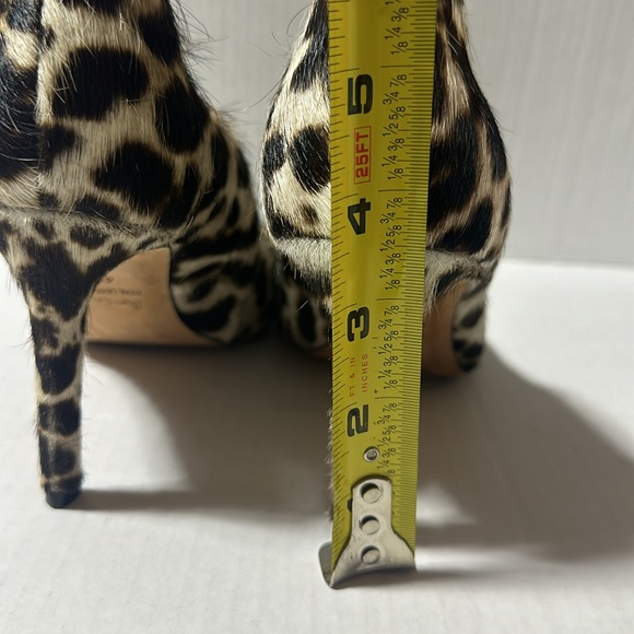 BODEN Leopard Print Pumps Court Wave Calf Hair Leather Pointed Toe - Picture 5 of 8